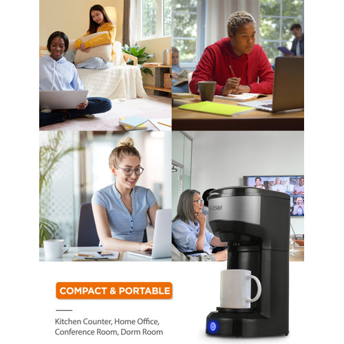 Commercial Chef Coffee Machine, K Cup Coffee Maker 13 Ounce Water Tank, Single Serve Coffee